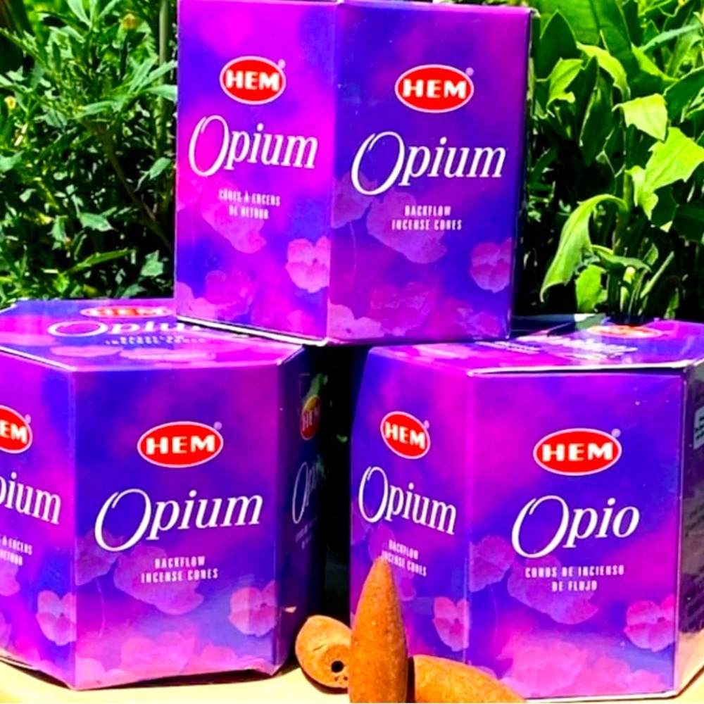 3 Pack Of Opium Backflow Incense Cones - 120 Incense Cones